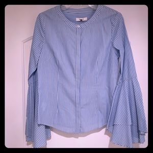 Milly 100% Cotton Top with Flared Sleeves